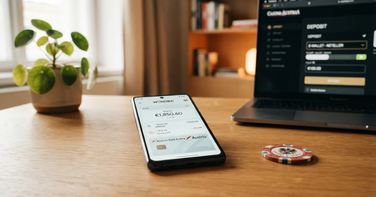 MiFinity-Logo auf einem Bildschirm mit geöffnetem Online-Casino-Cashier-Bereich im Hintergrund
