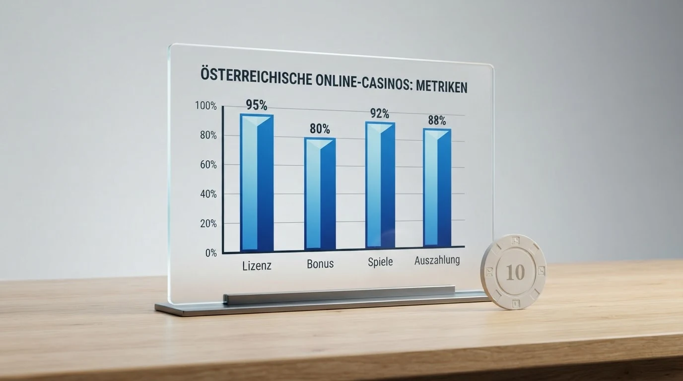 Eine Übersichtstabelle auf einem Bildschirm mit Casino-Logos und hervorgehobener Lizenzspalte