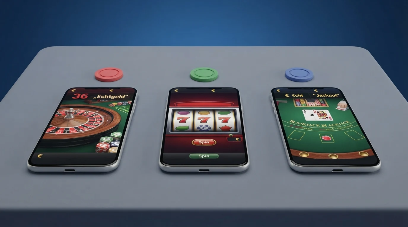 Eine Übersichtstabelle mit Casino-Logos und hervorgehobenem Paysafecard-Symbol, farblich markiert nach Lizenzstatus in Österreich