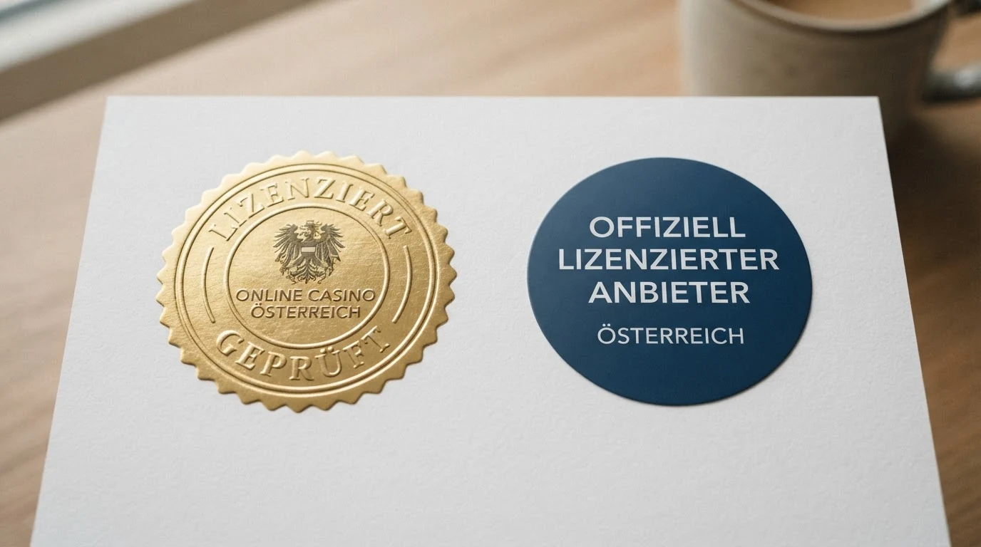 Ein offizielles österreichisches Behördensiegel neben dem win2day-Logo