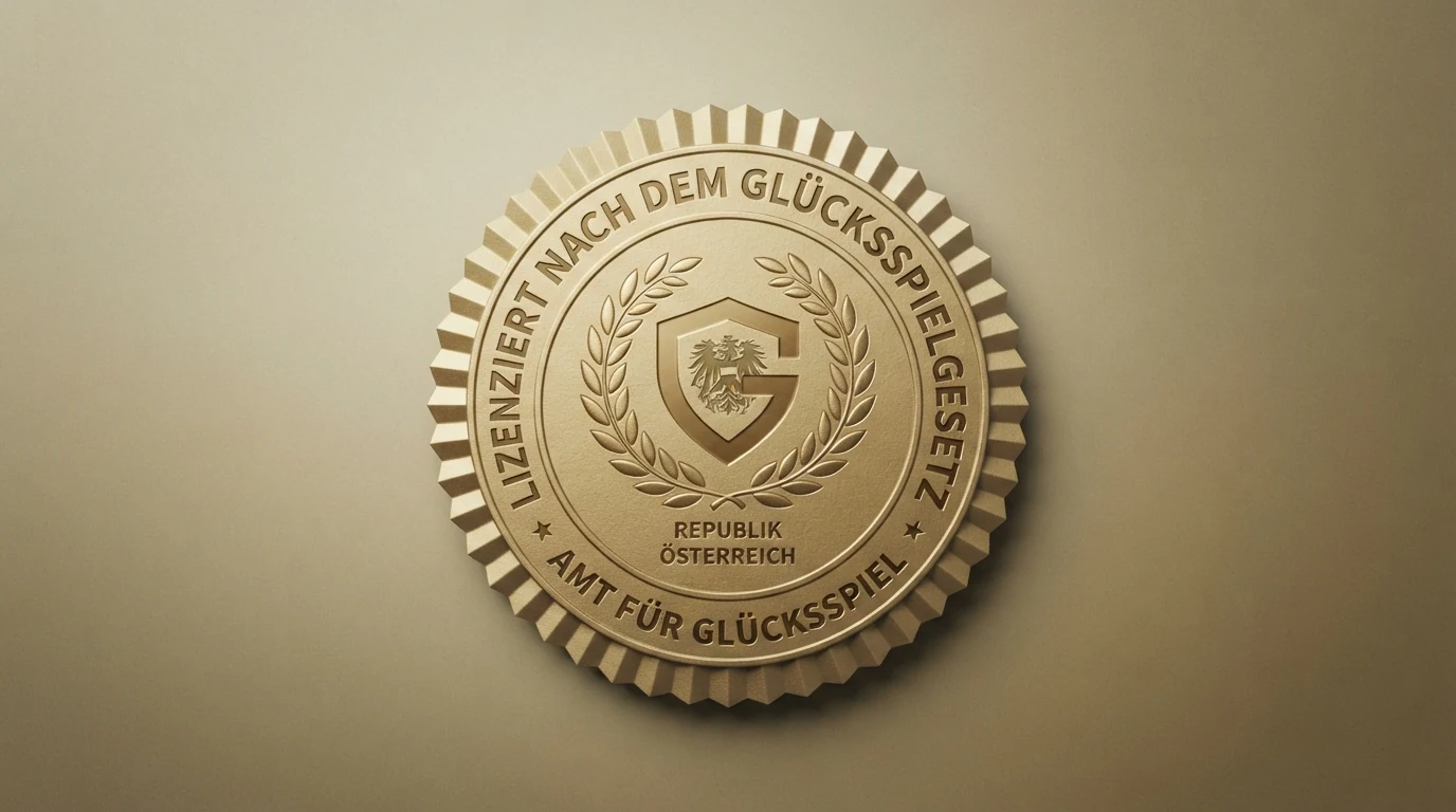Eine stilisierte Gesetzesseite mit dem österreichischen Bundeswappen und dem Titel „Glücksspielgesetz GSpG“