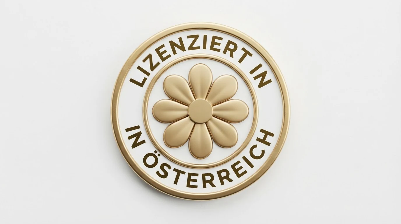 Offizielles Siegel der österreichischen Glücksspielaufsicht mit dem Schriftzug „Bundesministerium für Finanzen“