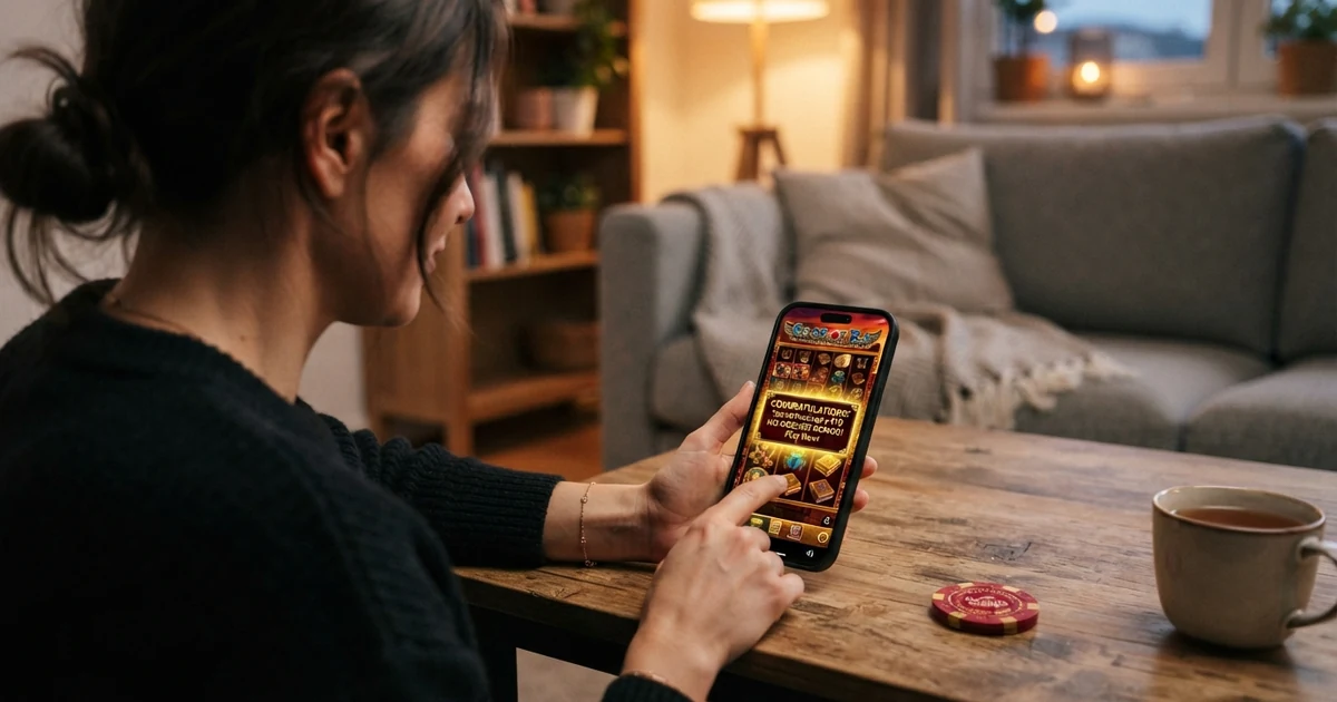 Der Startbildschirm eines Online-Casinos mit der Einblendung „Bonus ohne Einzahlung — jetzt anmelden und sofort spielen“
