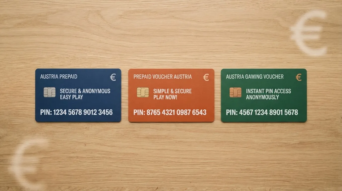 Drei Prepaid-Zahlungsmethoden im Vergleich: Aplauz-Gutschein, PaysafeCard und EuroBon — jeweils mit typischem Verkaufsort und Code-Format