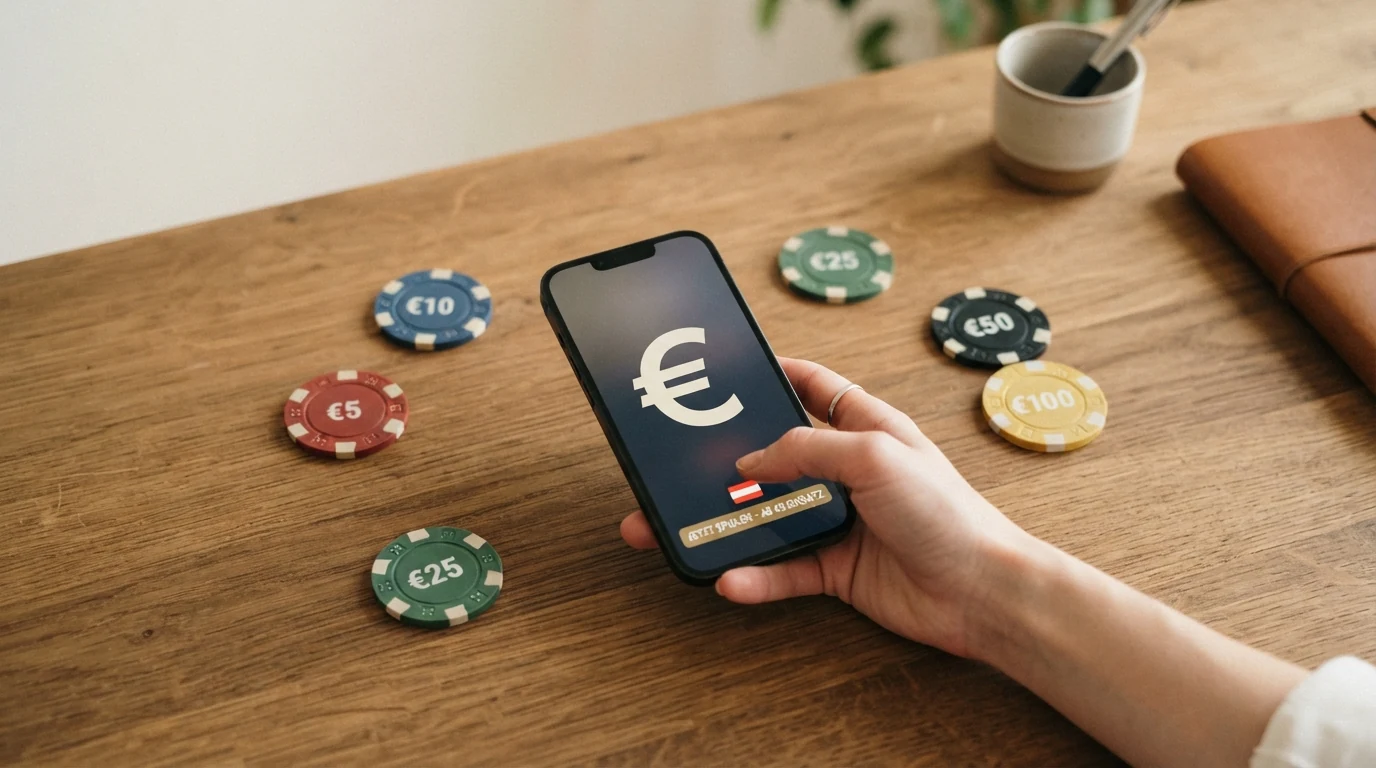 Eine Reihe von Zahlungsmittel-Icons (Paysafecard, PayPal, Sofortüberweisung, Skrill, Mastercard) mit darunter notierten Mindesteinzahlungsbeträgen (5 €, 10 €)